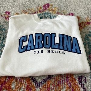 white UNC crew neck. size:M. worn once
